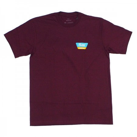 ★30%OFF★ BRIXTON　Tシャツ　"LINWOOD S/S STANDARD TEE"　(Burgundy / Teal)