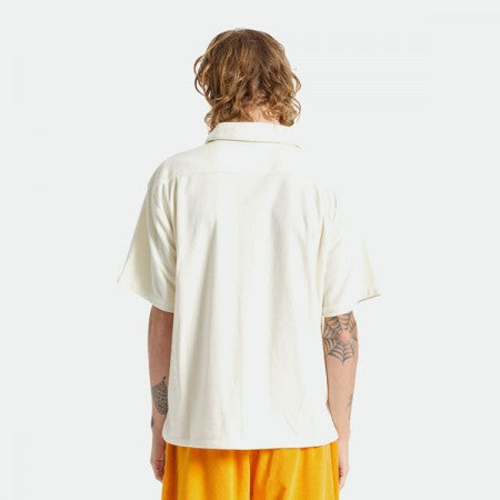 ★30%OFF★ BRIXTON　S/Sシャツ　"BUNKER RESERVE S/S TERRY CLOTH"　(Off White)