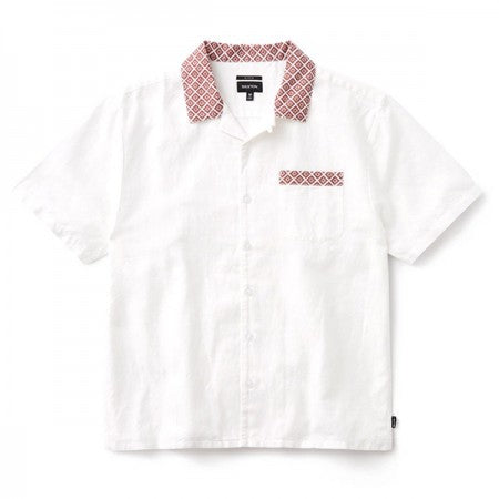 ★30%OFF★ BRIXTON　S/Sシャツ　"BUNKER S/S WOVEN"　(Off White)