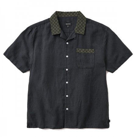 BRIXTON　S/Sシャツ　"BUNKER S/S WOVEN"　(Washed Black)