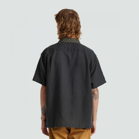 BRIXTON　S/Sシャツ　"BUNKER S/S WOVEN"　(Washed Black)