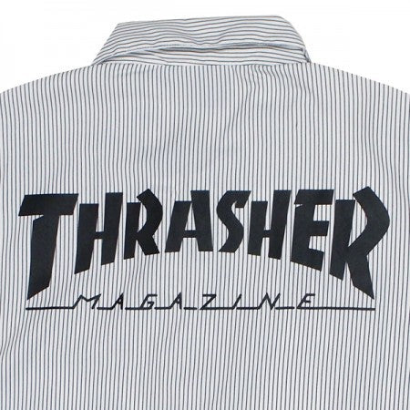 THRASHER　S/Sシャツ　"MAG S/S WORK SHIRT"　(Black Stripe)