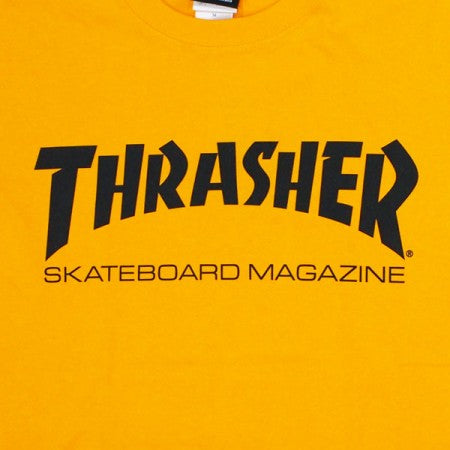 THRASHER　Tシャツ　"MAG LOGO TEE"　(Gold/Black)