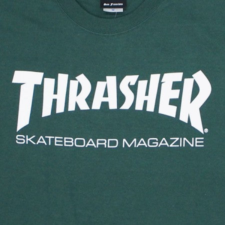 THRASHER　Tシャツ　"MAG LOGO TEE"　(Ivy Green/White)