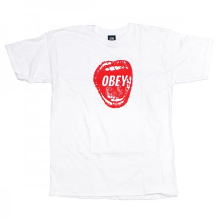 OBEY　Tシャツ　"SCREAMIN' LIPS BASIC TEE"　(White)