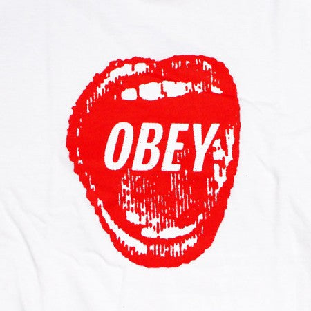 OBEY　Tシャツ　"SCREAMIN' LIPS BASIC TEE"　(White)