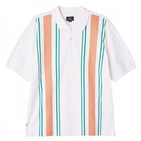 OBEY　S/Sポロシャツ　"MAPS POLO S/S"　(White Multi)