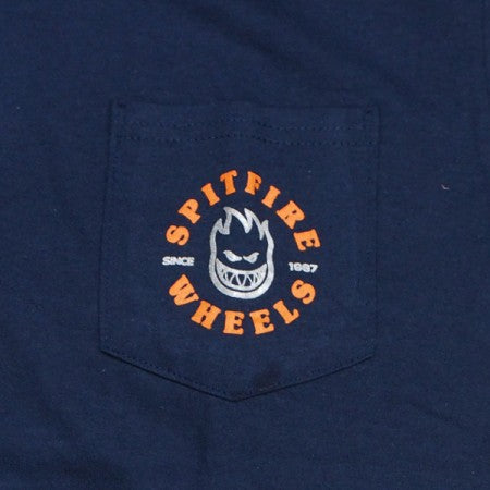 SPITFIRE　Tシャツ　"BIGHEAD CLASSIC POCKET TEE"　(Navy)