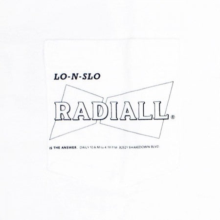 RADIALL　Tシャツ　"BOWTIE CREW NECK POCKET T-SHIRT S/S"　(White)