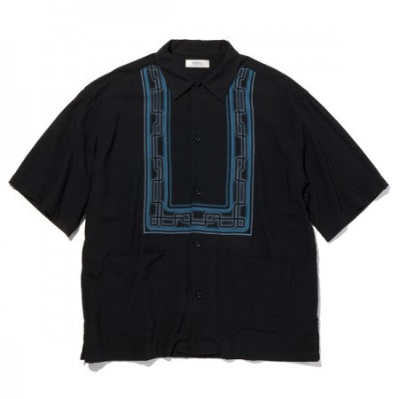 RADIALL　S/Sシャツ　"WHITTIER OPEN COLLARED SHIRT S/S"　(Black)