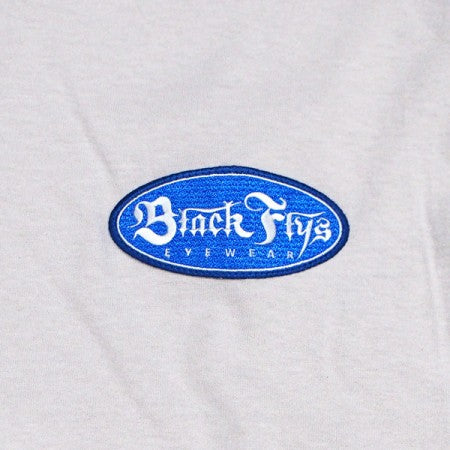 ★30%OFF★ BLACK FLYS　Tシャツ　"OVAL OG S/S TEE"　(Ice Gray)
