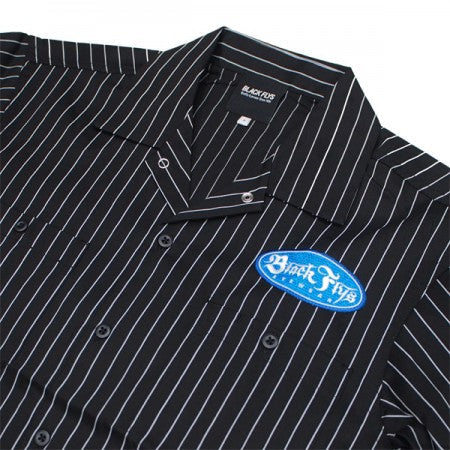 BLACK FLYS　S/Sシャツ　"OVAL OG S/S WORK SHIRT"　(Black / White)