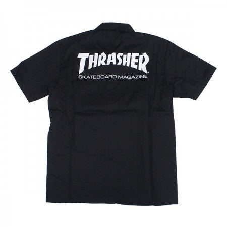 THRASHER　S/Sシャツ　"MAG S/S WORK SHIRT"　(Black)