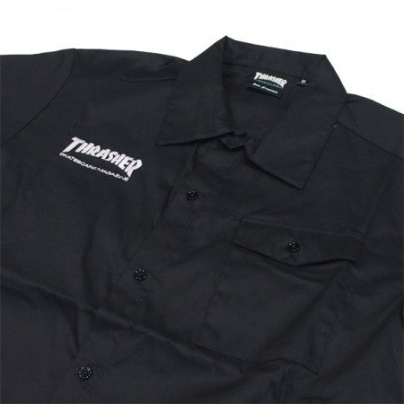 THRASHER　S/Sシャツ　"MAG S/S WORK SHIRT"　(Black)