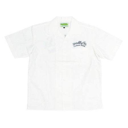 seedleSs　S/Sシャツ　"SD T/C OPEN COLLAR S/S SHIRTS"　(White)