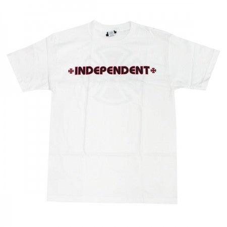 INDEPENDENT　Tシャツ　"BAR/CROSS TEE"　(White)