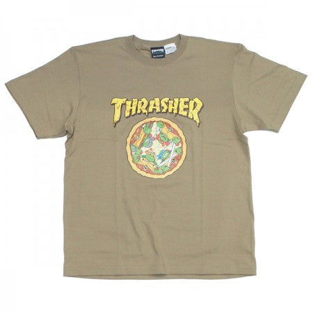 THRASHER × TMNT　"コラボTシャツ THTUR-ST003"　(Sand Khaki)