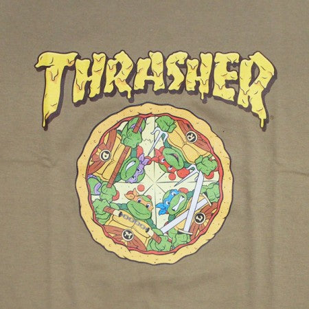 THRASHER × TMNT　"コラボTシャツ THTUR-ST003"　(Sand Khaki)