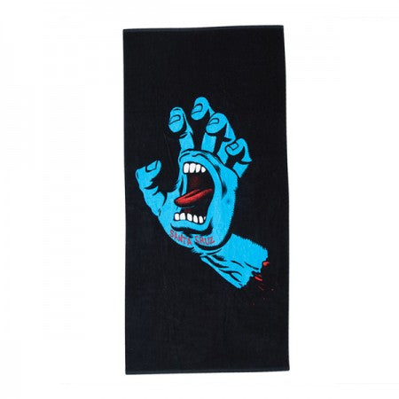 SANTA CRUZ　タオル　"SCREAMING HAND TOWEL" 　(Black)