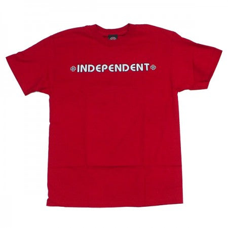 INDEPENDENT　Tシャツ　"BAR/CROSS TEE"　(Cardinal)