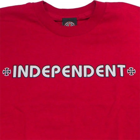 INDEPENDENT　Tシャツ　"BAR/CROSS TEE"　(Cardinal)
