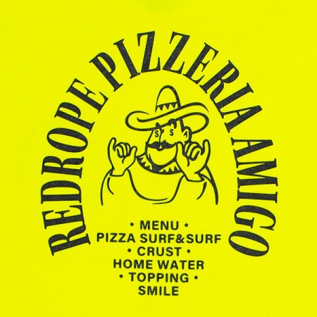 redrope　Tシャツ　"PIZZERIA AMIGO S/S TEE"　(Neon Yellow)