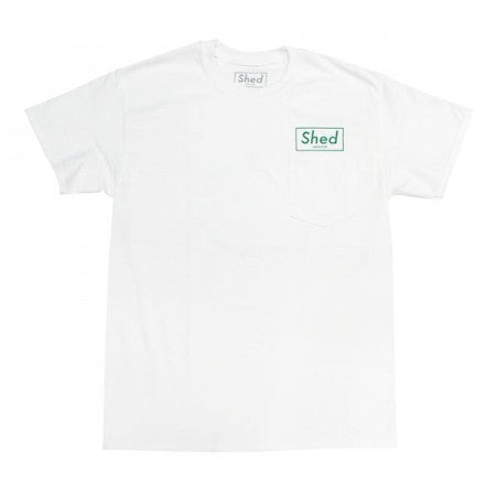 Shed　Tシャツ　"PO box"　(White / Green)
