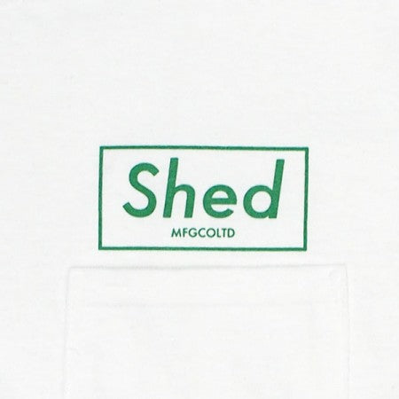 Shed　Tシャツ　"PO box"　(White / Green)