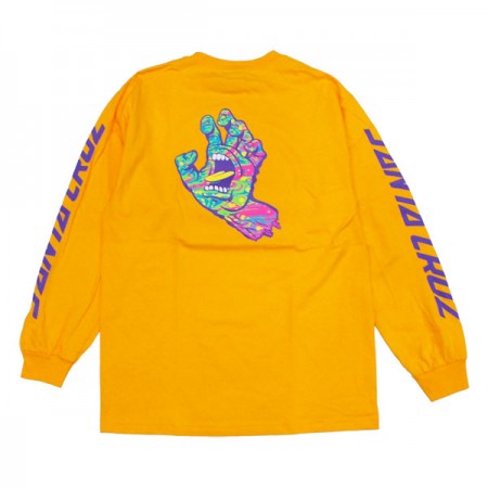 SANTA CRUZ　L/STシャツ　"SPILL HAND L/S TEE"　(Gold)