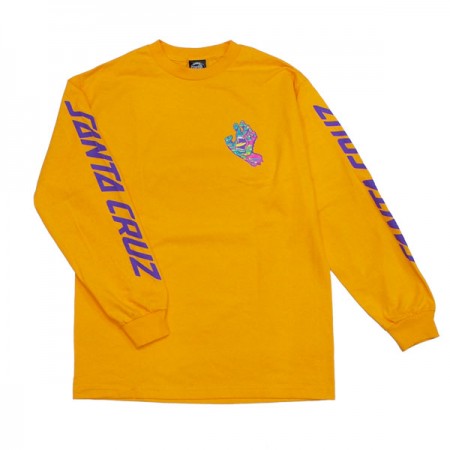 SANTA CRUZ　L/STシャツ　"SPILL HAND L/S TEE"　(Gold)