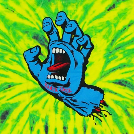 SANTACRUZ　Tシャツ　"SCREAMING HAND TEE"　(Wild Spider)