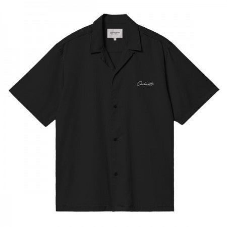 Carhartt WIP　S/Sシャツ　"S/S DELRAY SHIRT"　(Black / Wax)