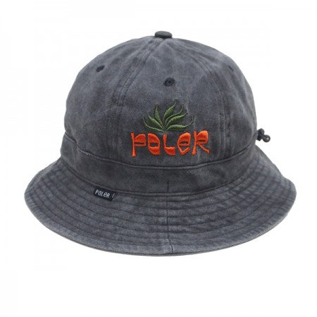 POLeR　ハット　"SHRUBBERY PIGMENT BELL HAT"　(Black Denim)