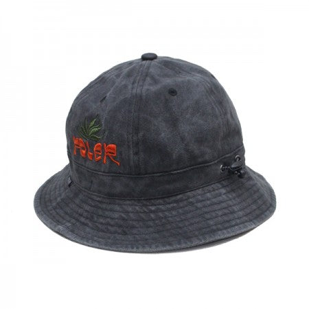 POLeR　ハット　"SHRUBBERY PIGMENT BELL HAT"　(Black Denim)