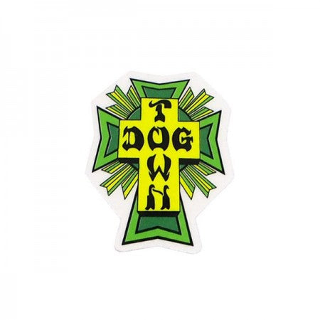 DOGTOWN　ステッカー　"CROSS LOGO STICKER - 2""　(Green)