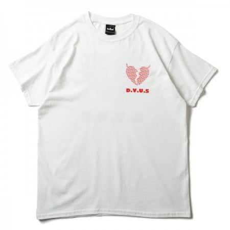 Deviluse　Tシャツ　"RED TEXT TEE"　(White)