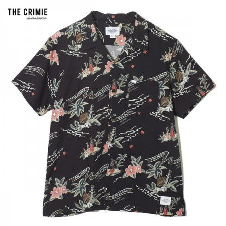 CRIMIE　S/Sシャツ　"GUADALUPE MARIA ALOHA SHIRT"　(Black)