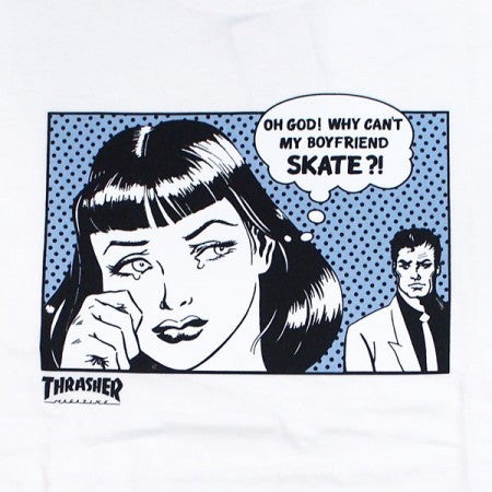 THRASHER　Tシャツ　"BOYFRIEND TEE"　(White/Horizon)