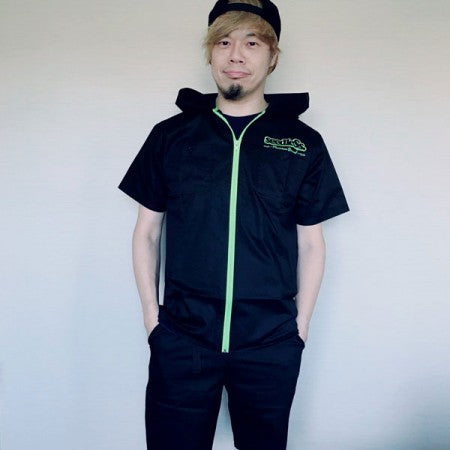 seedleSs　"SD ZIP UP HOODY SHIRTS REVISED"　(Blk/Grn