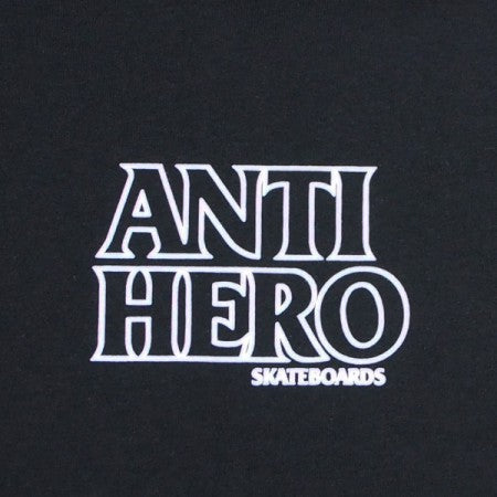 ANTI HERO　Tシャツ　"LIL BLACK HERO OUTLINE TEE"　(Black / White)