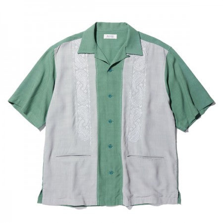 RADIALL　S/Sシャツ　"ZENITH OPEN COLLARED SHIRT S/S"　(Green)