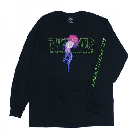 THRASHER　L/STシャツ　"ATLANTIC DRIFT L/S TEE"　(Black)