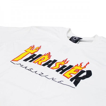 THRASHER　Tシャツ　"FLAME MAG S/S TEE"　(White)
