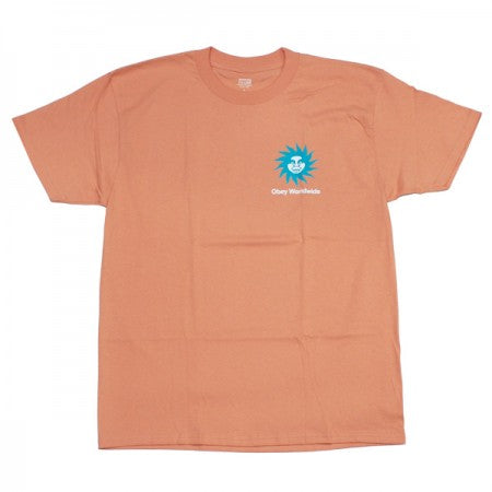 ★30%OFF★ OBEY　Tシャツ　"OBEY SPIRAL CLASSIC TEE"　(Coral)