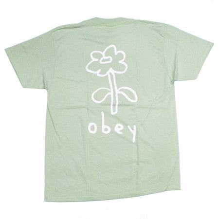 OBEY　Tシャツ　"OBEY DOODLE FLOWER CLASSIC TEE"　(Cucumber)