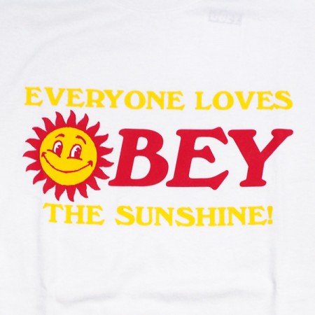 OBEY　Tシャツ　"OBEY EVERYONE LOVES THE SUNSHINE CLASSIC TEE"　(White)
