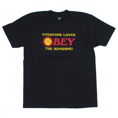 ★30%OFF★ OBEY　Tシャツ　"OBEY EVERYONE LOVES THE SUNSHINE CLASSIC TEE"　(Black)