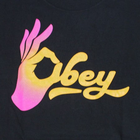 OBEY　Tシャツ　"OBEY OKAY CLASSIC TEE"　(Black)