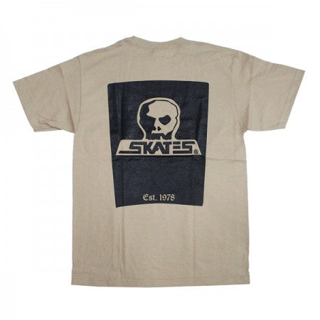 SKULL SKATES　"BACK PATCH Tシャツ"　(Sand)