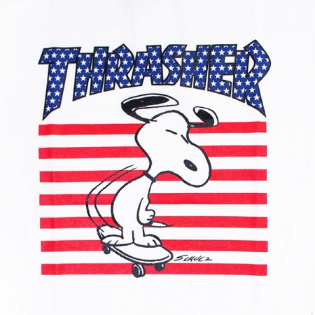 THRASHER×PEANUTS　コラボTシャツ　"THPN-SST002"　(White)
